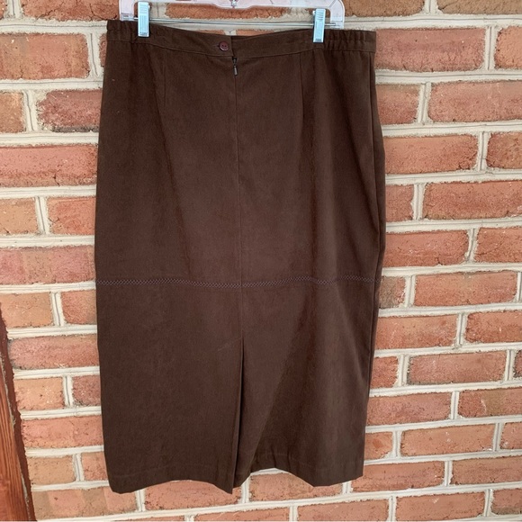Dark brown maxi / midi skirt. Size 14 - Picture 2 of 7